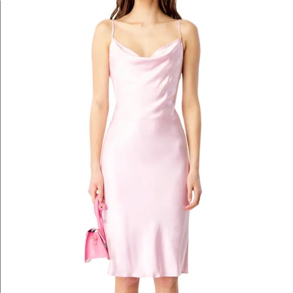 Bardot cowl neck slip dress size S US 4 in Soft Pink